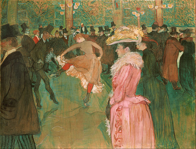 Henri de Toulouse-Lautrec's "At the Moulin Rouge" (1890)
