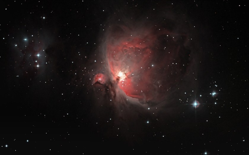I wish I could say that the Orion Nebula looked as amazing as this photo, but it was decidedly less colourful.
