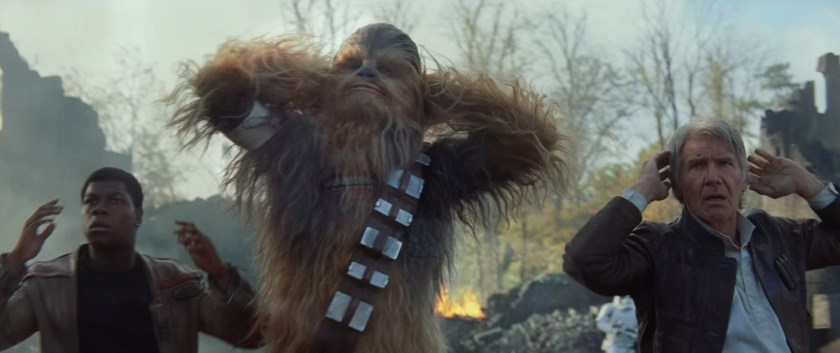 Star Wars trailer-3 Han Solo Finn Chewbacca Surrender