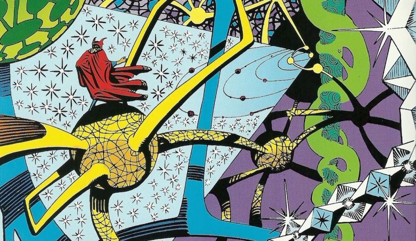 Steve Ditko's surreal artwork for Doctor Strange.